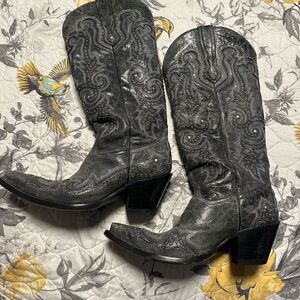 Corral tall gray cowgirl boots . These boots have so much life left.